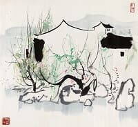 呉冠中「江南早春」