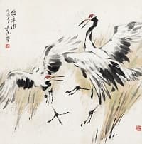 袁暁岑「鶴舞図」