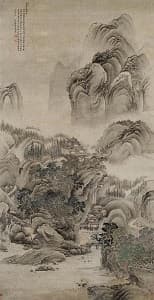王翬（王石谷）「擬李營丘暁煙図」