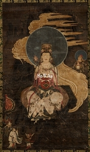 作者不詳(元)「白衣大士」掛軸